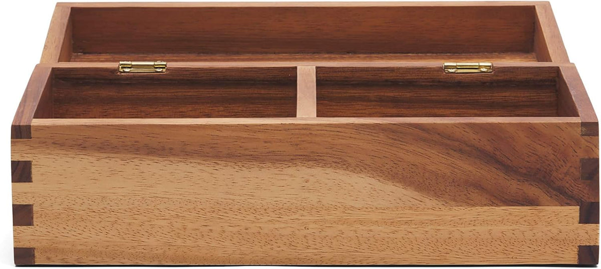 Ironwood Acacia Wood Recipe Box for 3 x 5 Cards