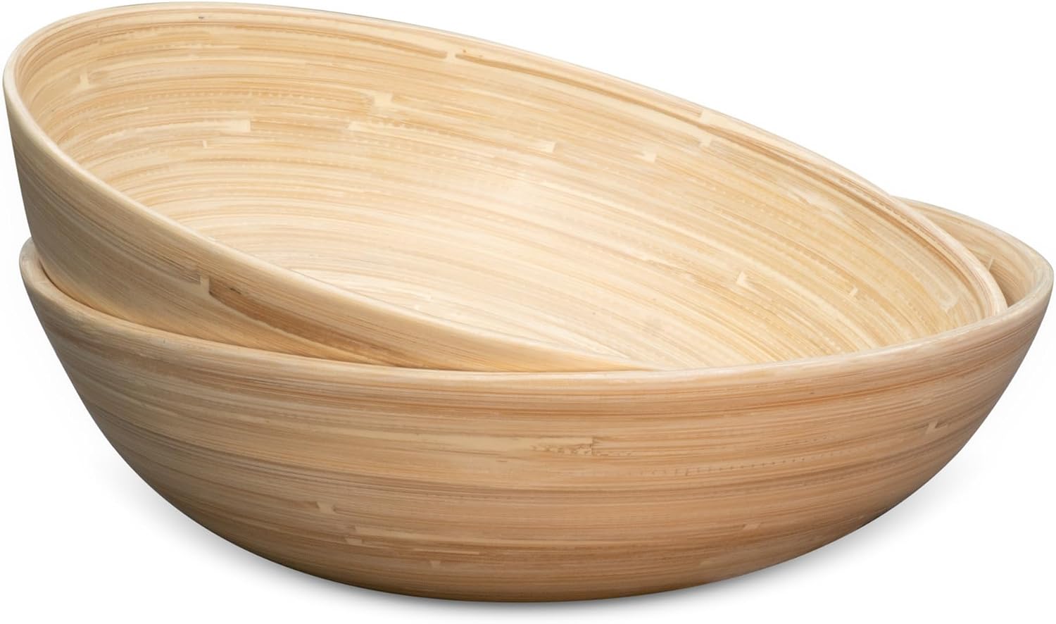 Joyce Chen Lexa Bamboo Salad Bowl – Natural – 12 Inch – Set of 2