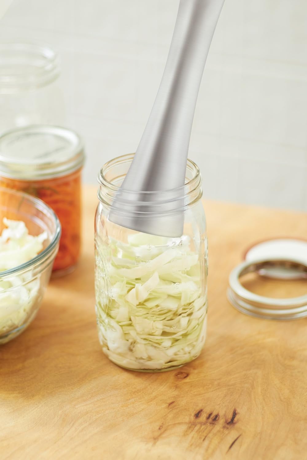 Fox Run Stainless Steel Pickle Packer Sauerkraut Pounder