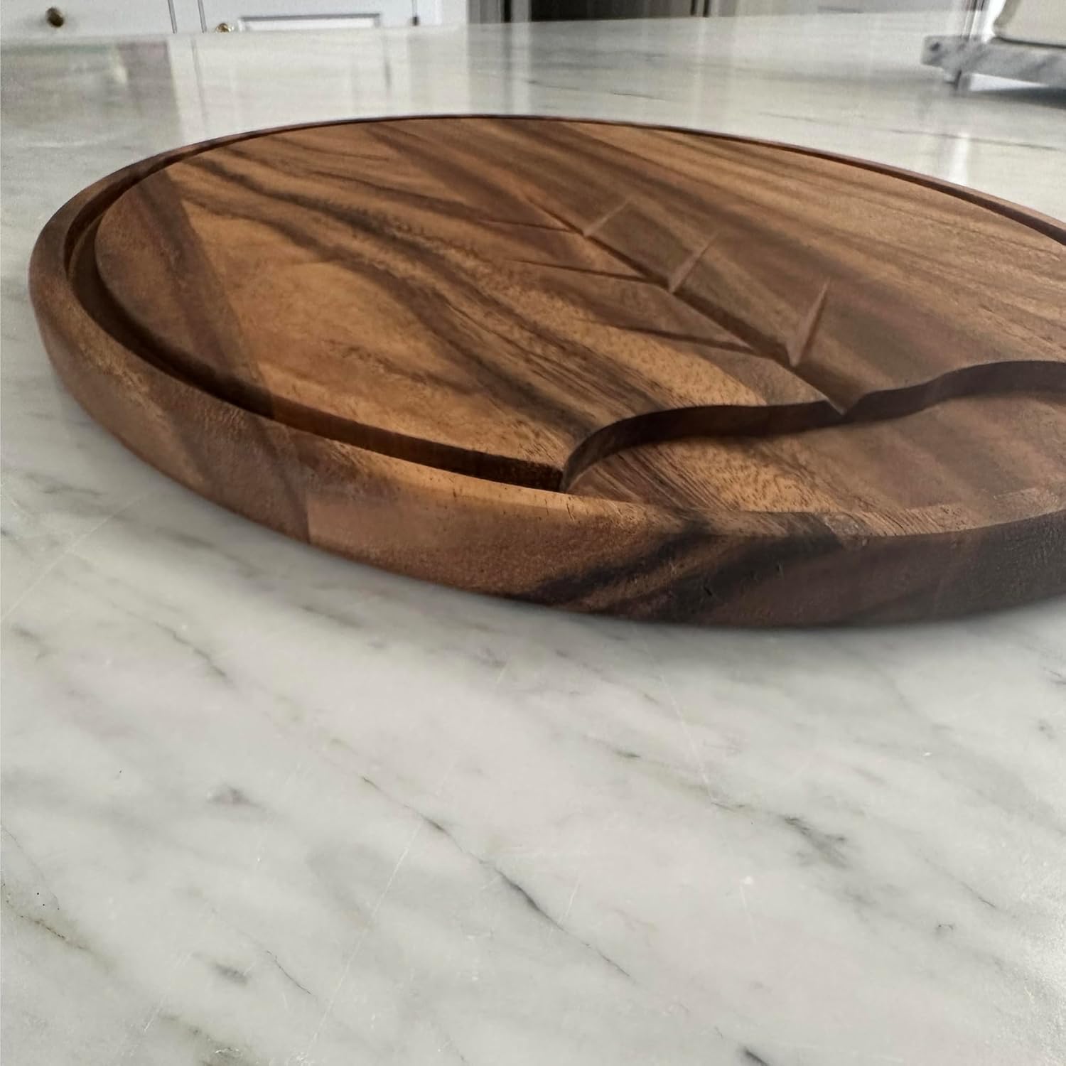 Ironwood Osterbotten Oval Acacia Wood Carving Board with Juice Groove