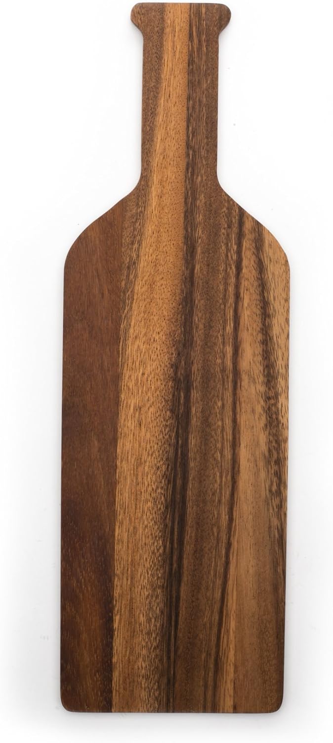 Wine Bottle Cutting Board – Acacia Wood