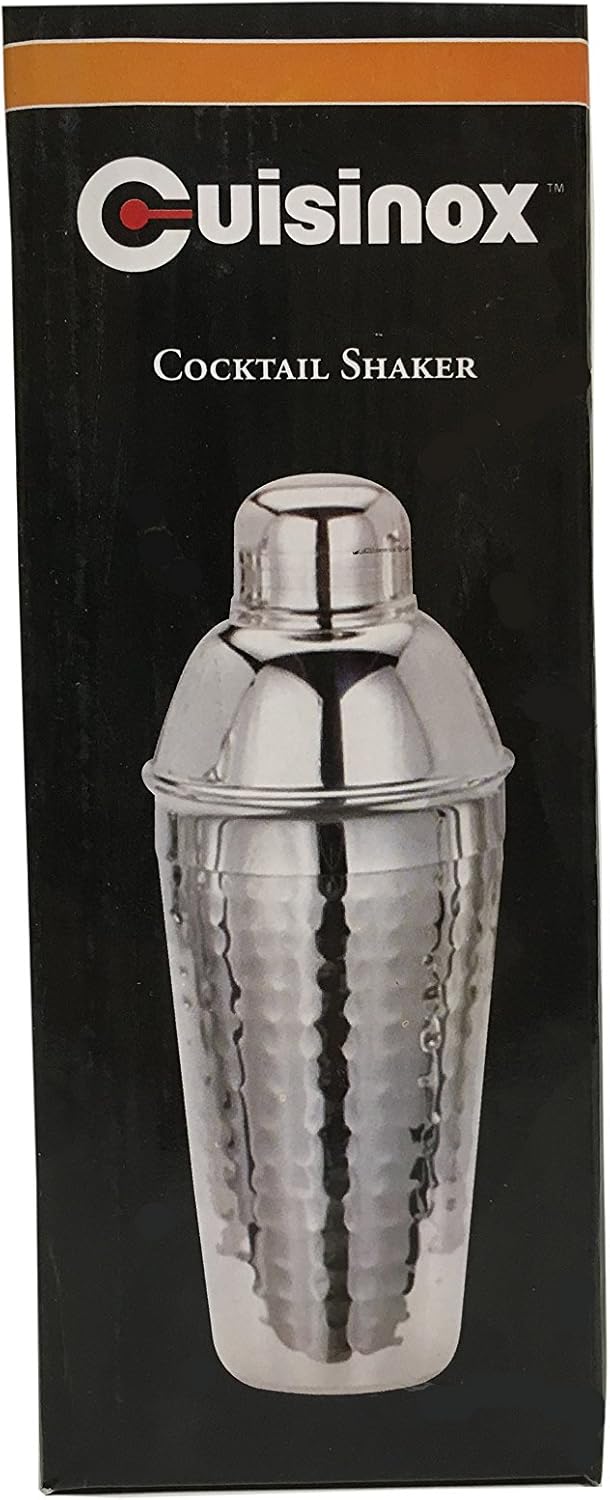 Cuisinox Stainless Steel Cocktail Shaker in Hand Hammered Finish – 700ml by Kitchen Niche