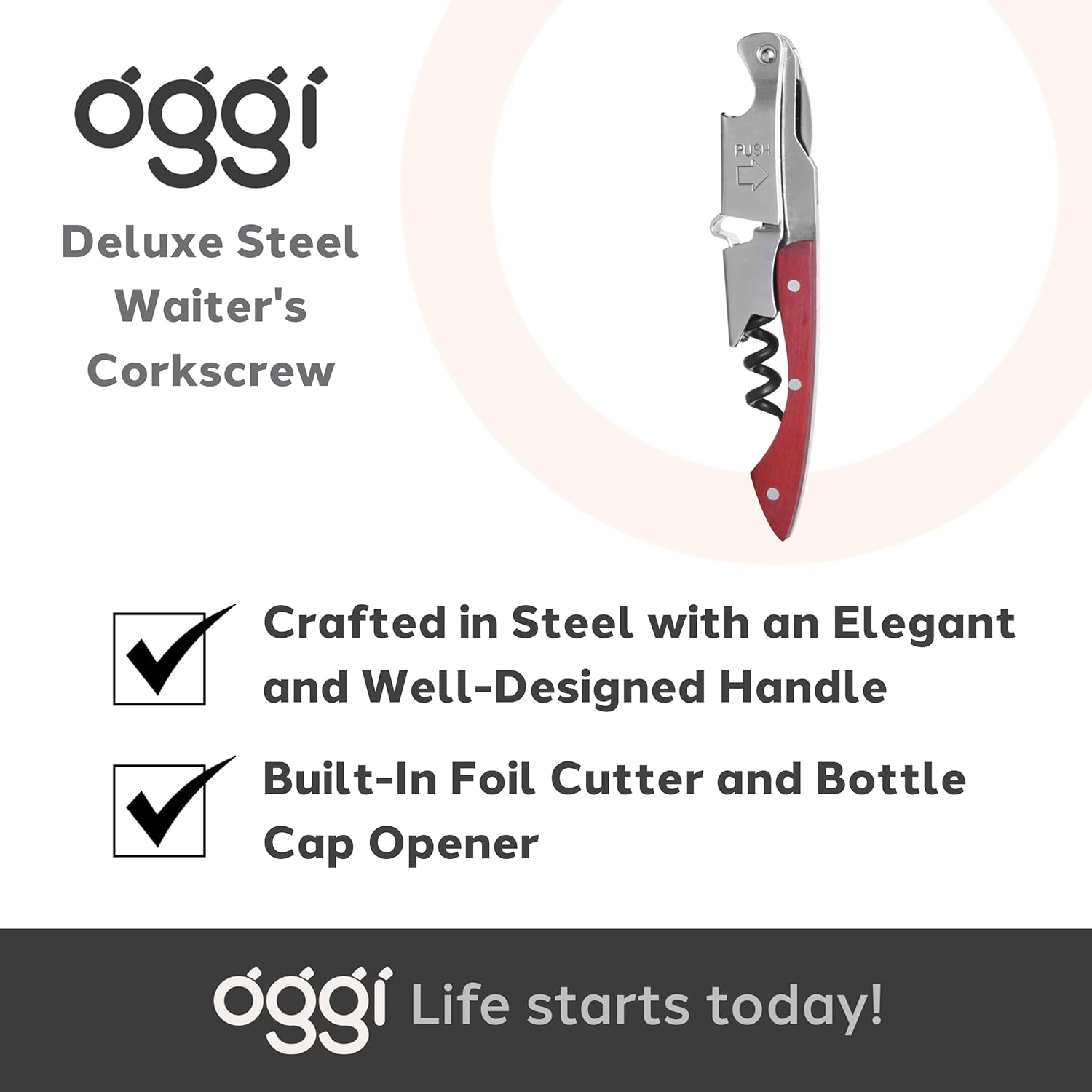 Oggi Deluxe Waiter’s Corkscrew