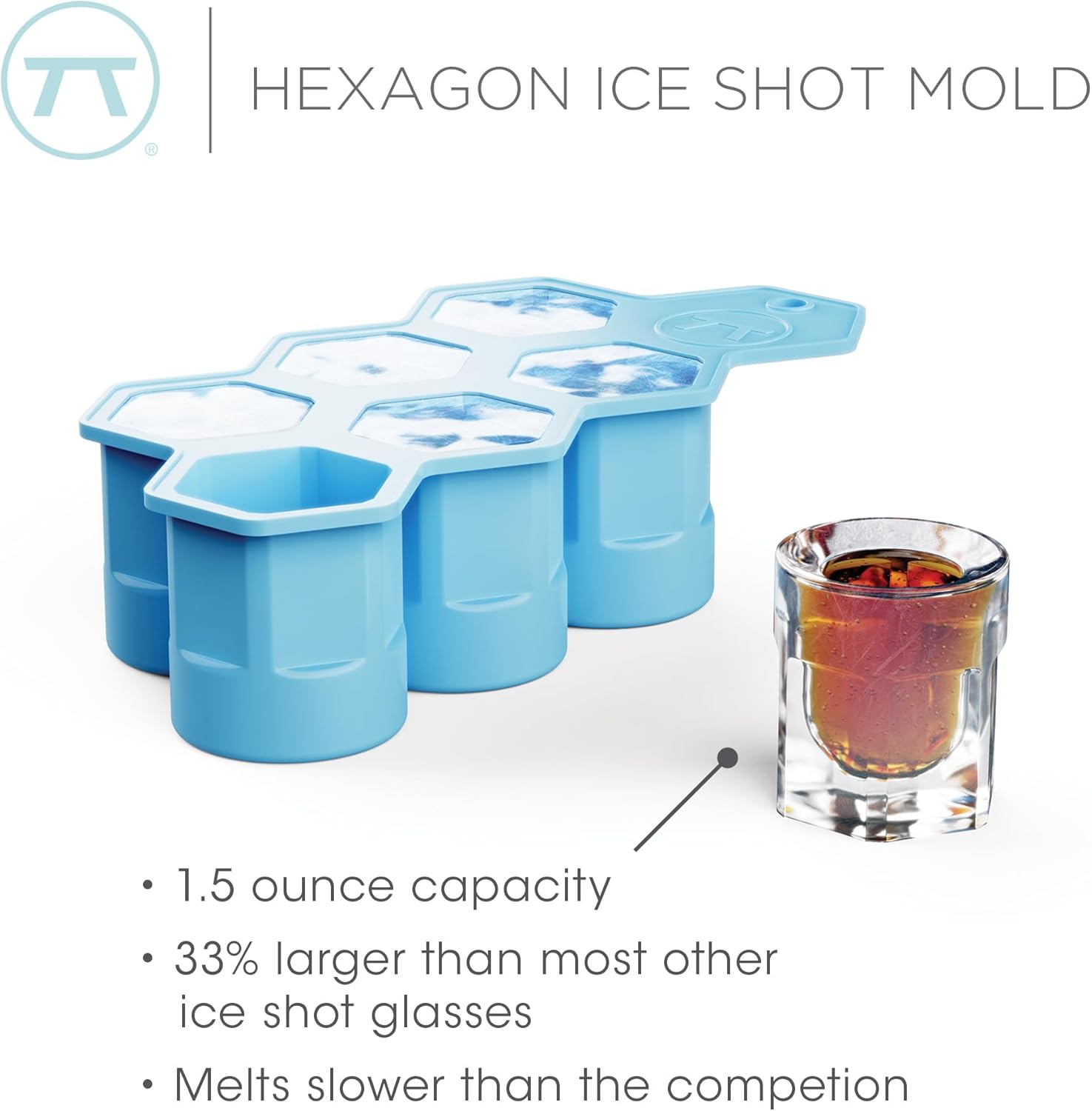 Outset Hexagon Ice Shot Mold