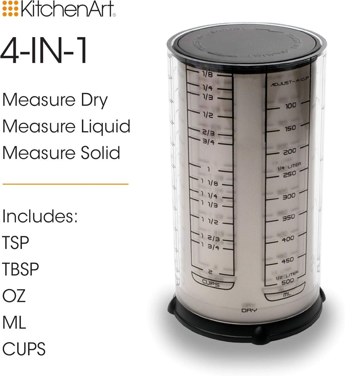 KitchenArt 2 Cup Adjust-A-Cup Measuring Cup