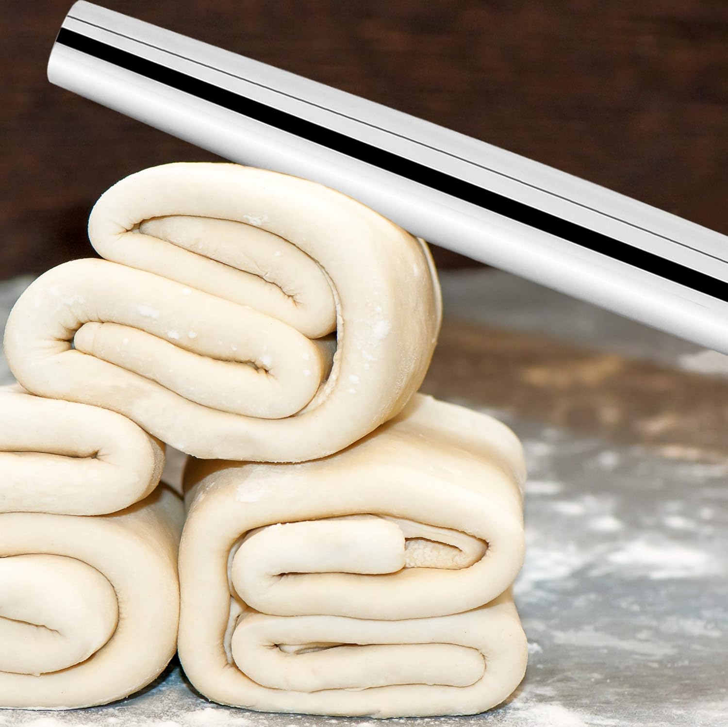 Fox Run Stainless Steel French Rolling Pin 18"