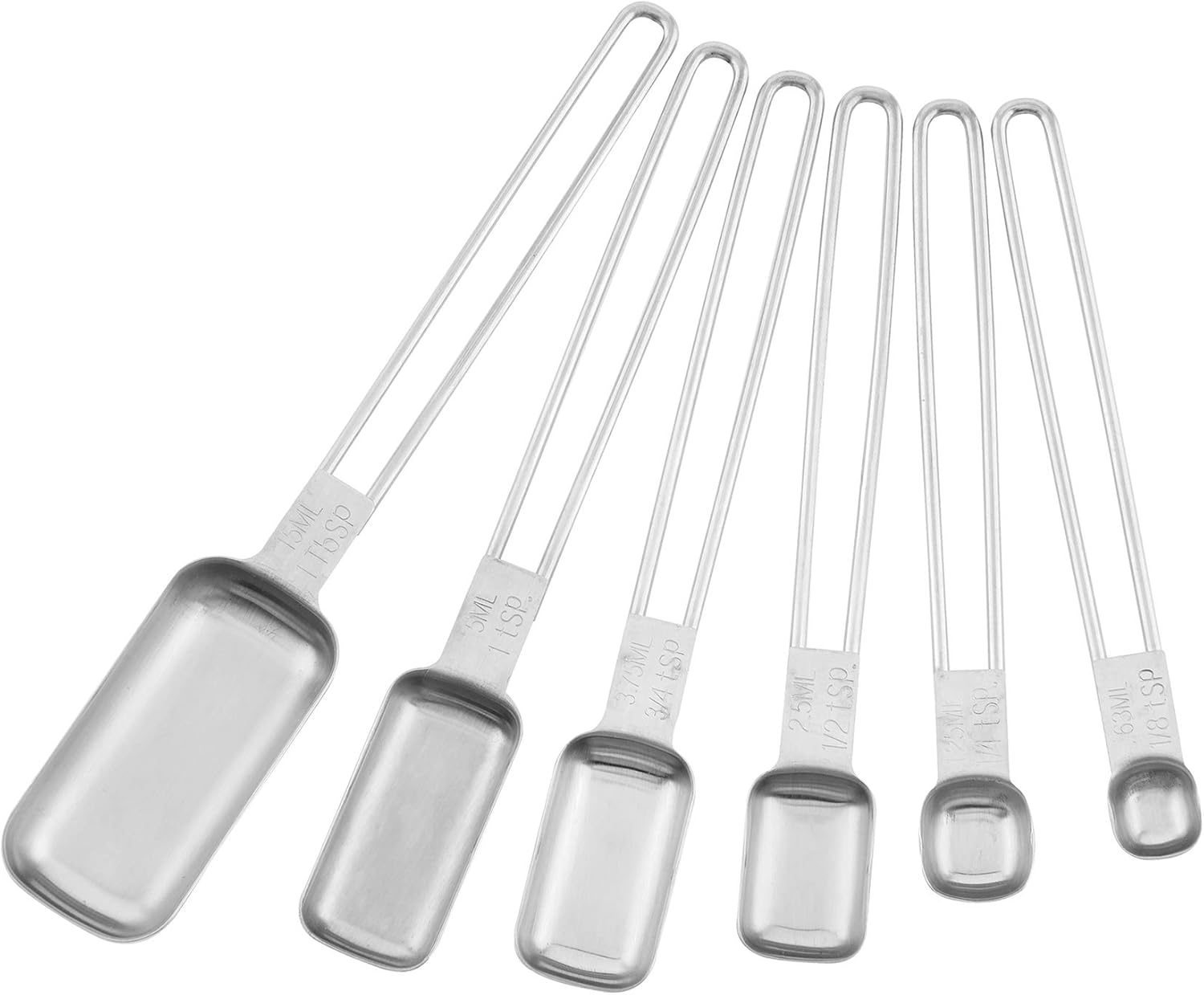Fox Run Stainless Steel Measuring Spoon Set of 6