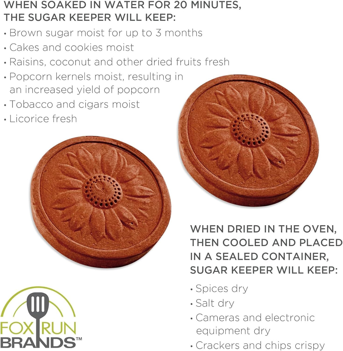 Fox Run Sunflower Sugar Keeper Set of 2