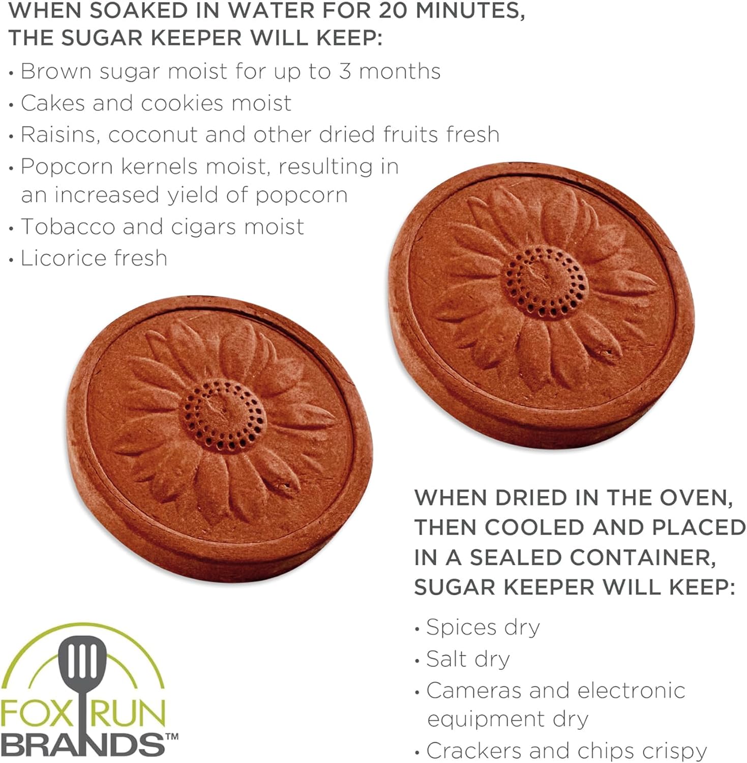 Fox Run Sunflower Sugar Keeper Set of 2