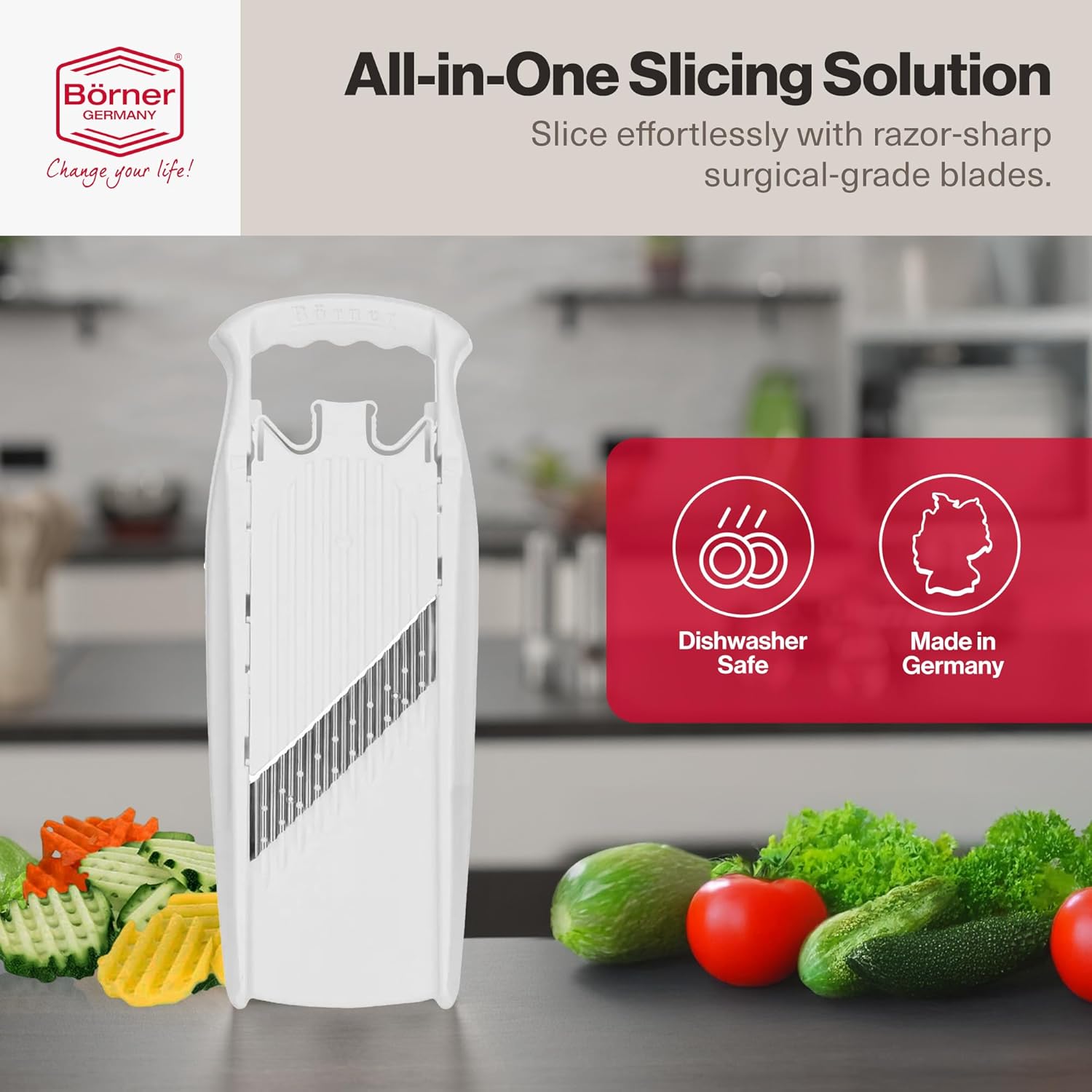 Börner PowerLine Wave Waffle Cutter – White