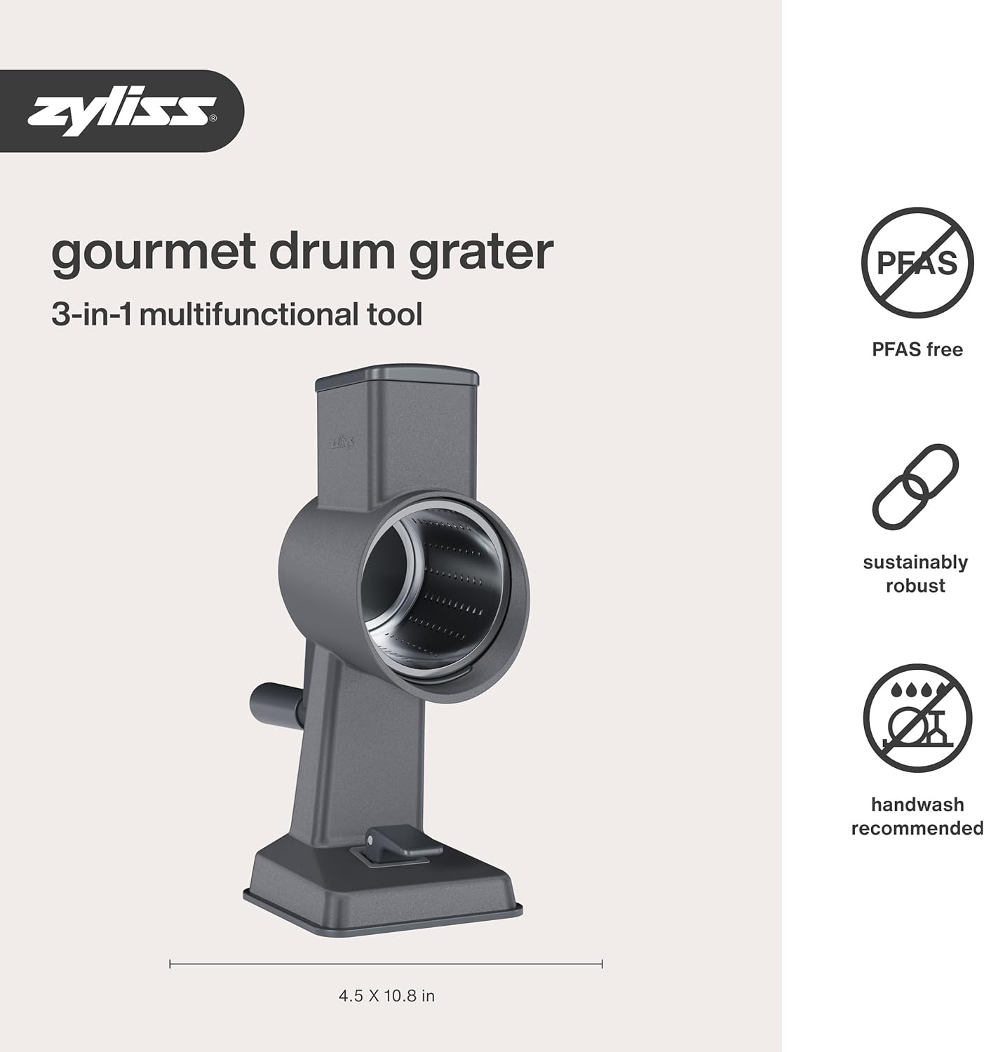 Zyliss Gourmet Drum Grater Set