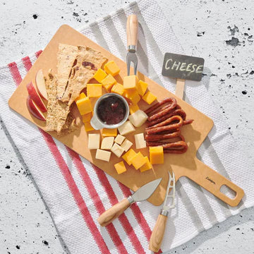 Cuisipro Fibre Wood Board with Handle (No Rivet) – 18&quot; x 7.5&quot; – Natural Cuisipro by Kitchen Niche