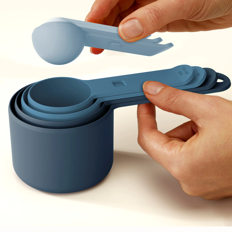 Joseph Joseph Nest 8-Piece Blue Measuring Cup & Spoon Set