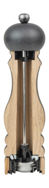 Peugeot Boreal Manual Pepper Mill – Rock Grey Beechwood – 12 cm