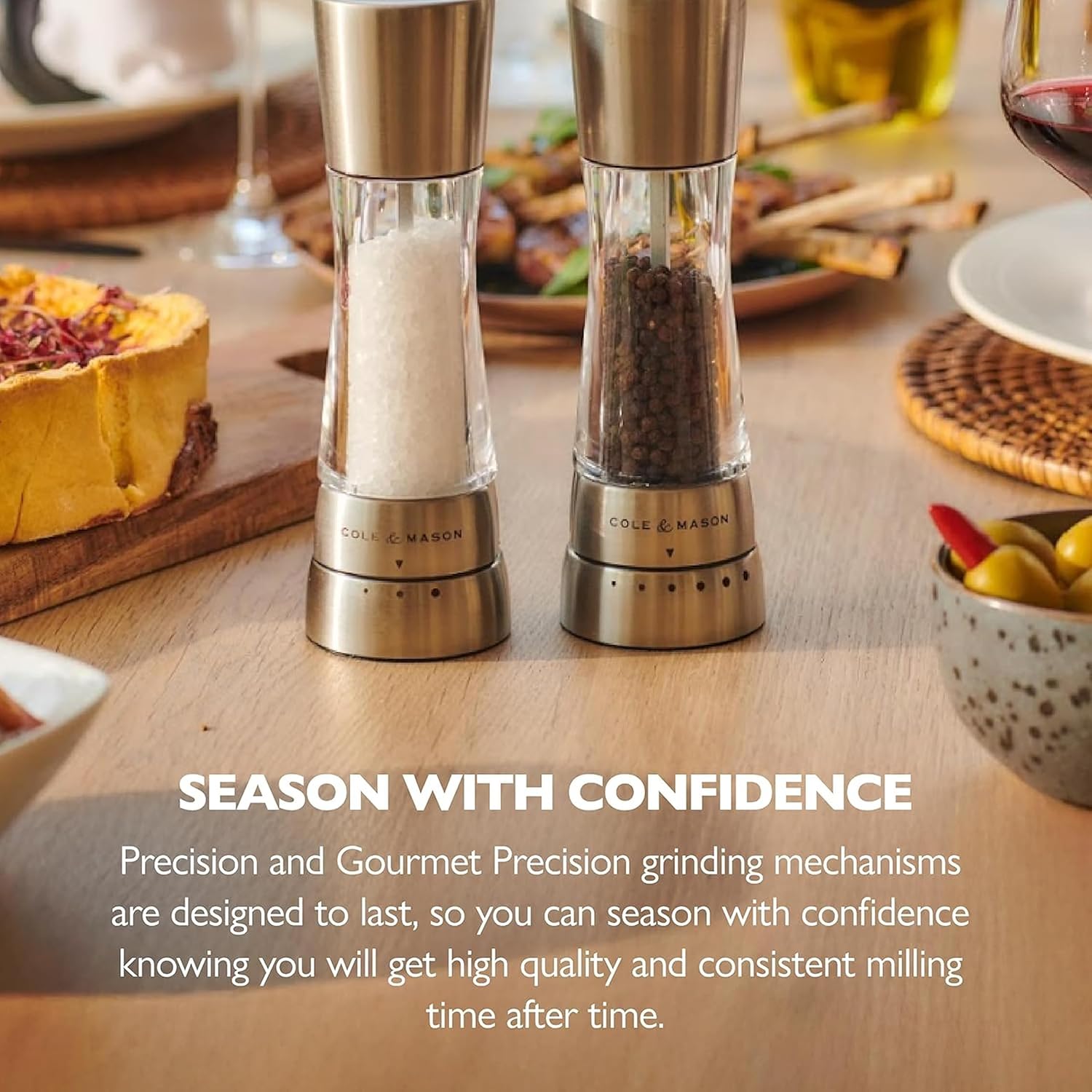 Cole & Mason Derwent Salt Mill – Stainless Steel – 7.5" / 19 cm