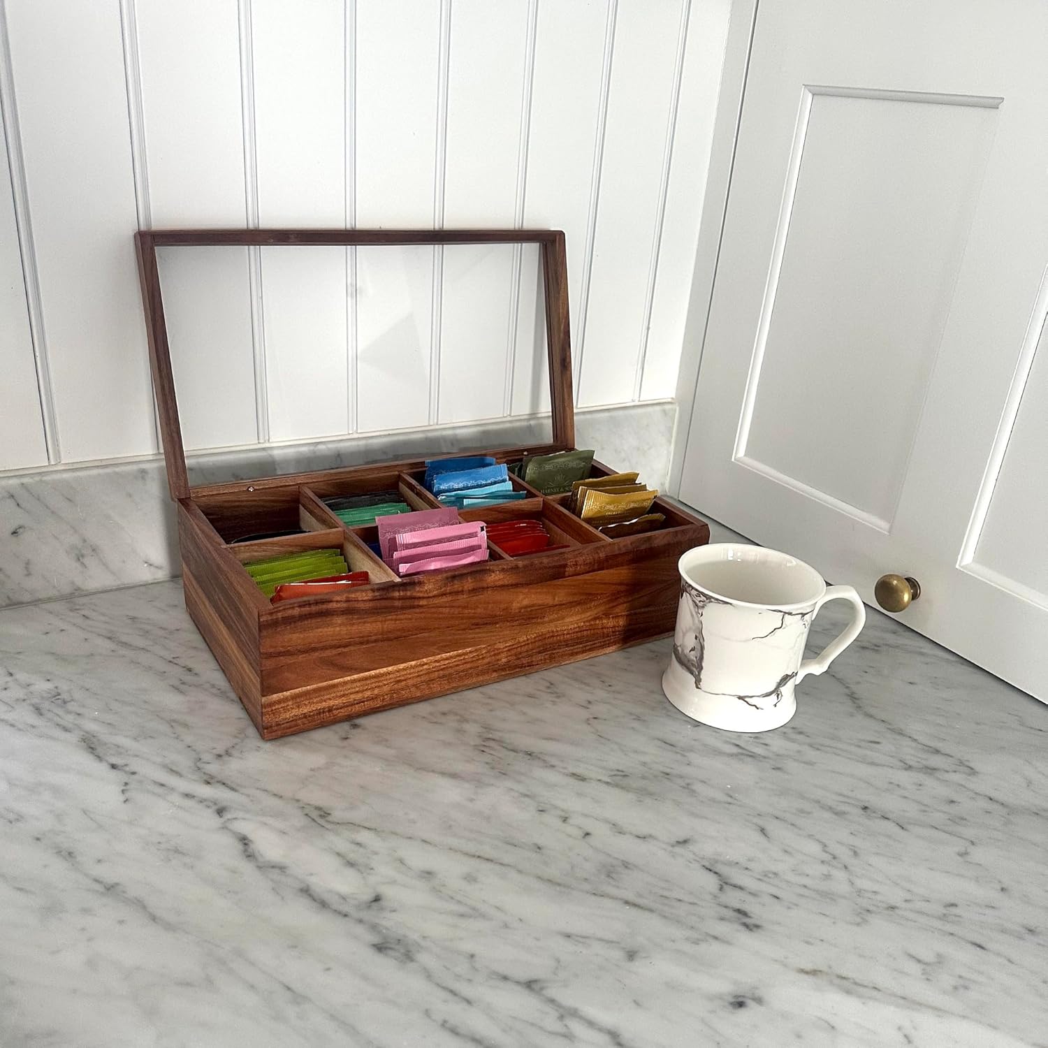 Ironwood Cornwall Tea Storage Box with Acyrlic Window