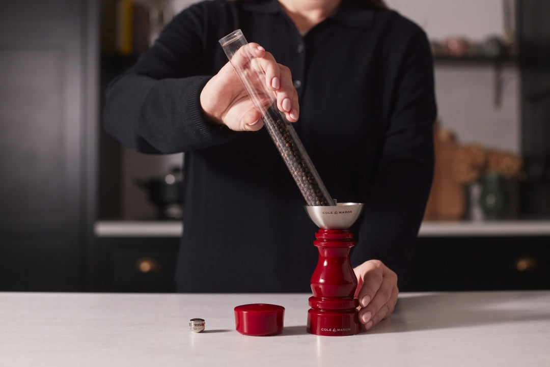 Cole & Mason London Pepper Mill – Red Acrylic