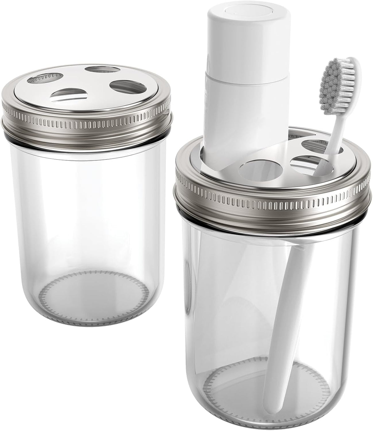 Jarware Toothbrush and Toothpaste Holder Set