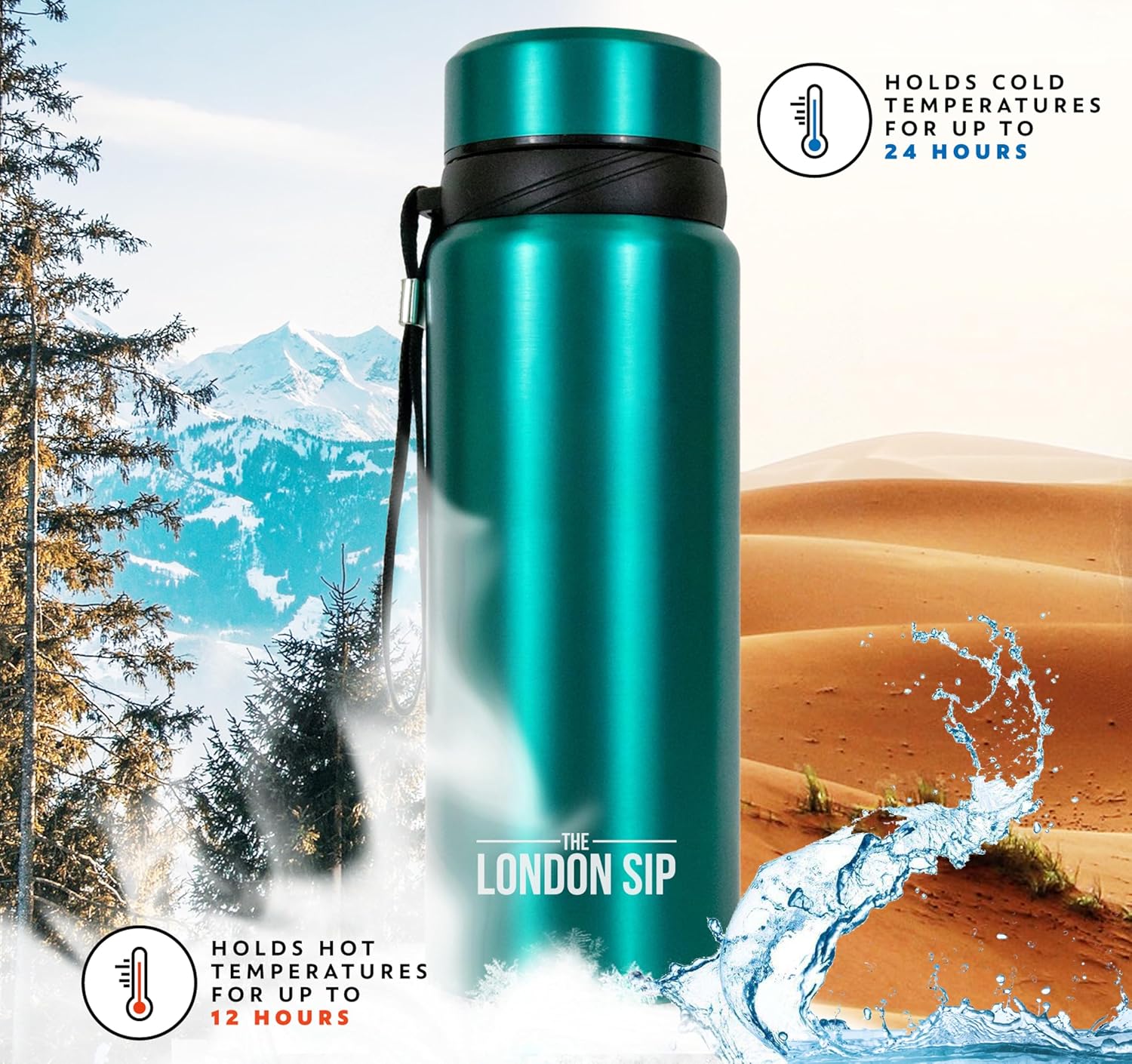 London Sip Tea Infuser Bottle – Blue – 25 oz