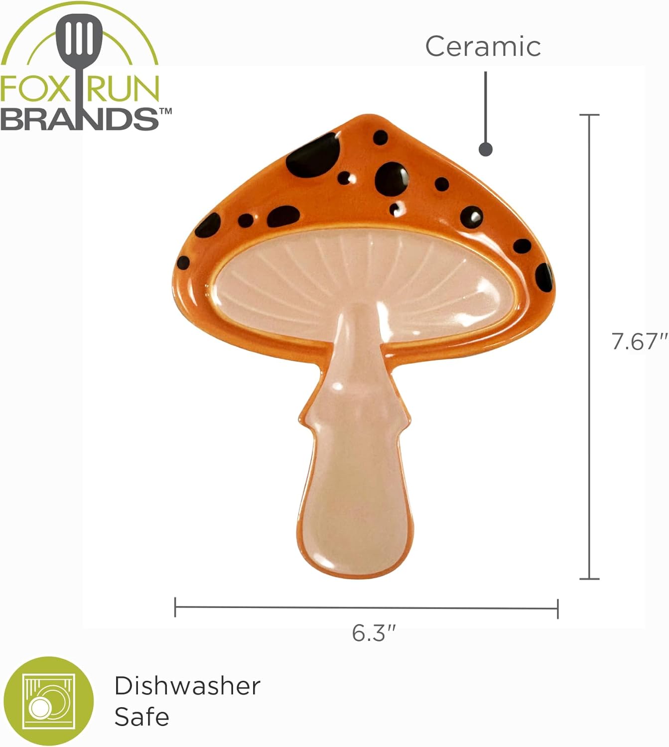 Fox Run Mushroom Ceramic Spoon Rest