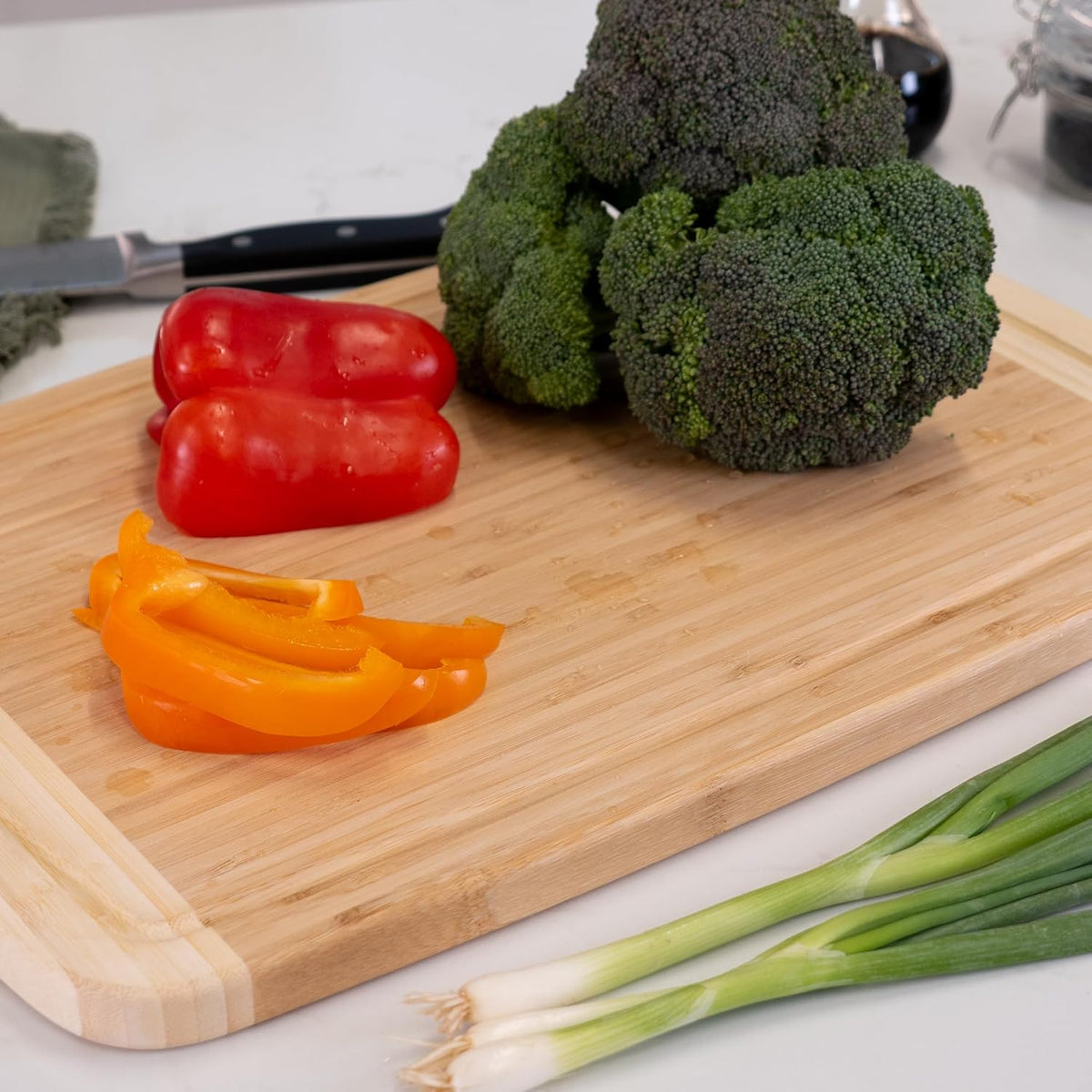 Joyce Chen Extra Large Burnished Bamboo Cutting Board – 12 x 18"