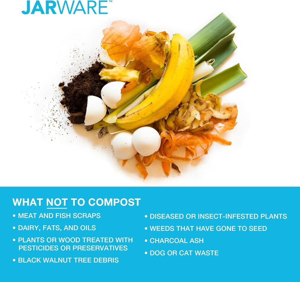 Jarware Compost Lid with 4 Filters