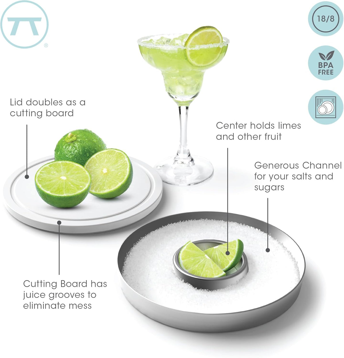 Outset Stainless Steel Cocktail Rimmer