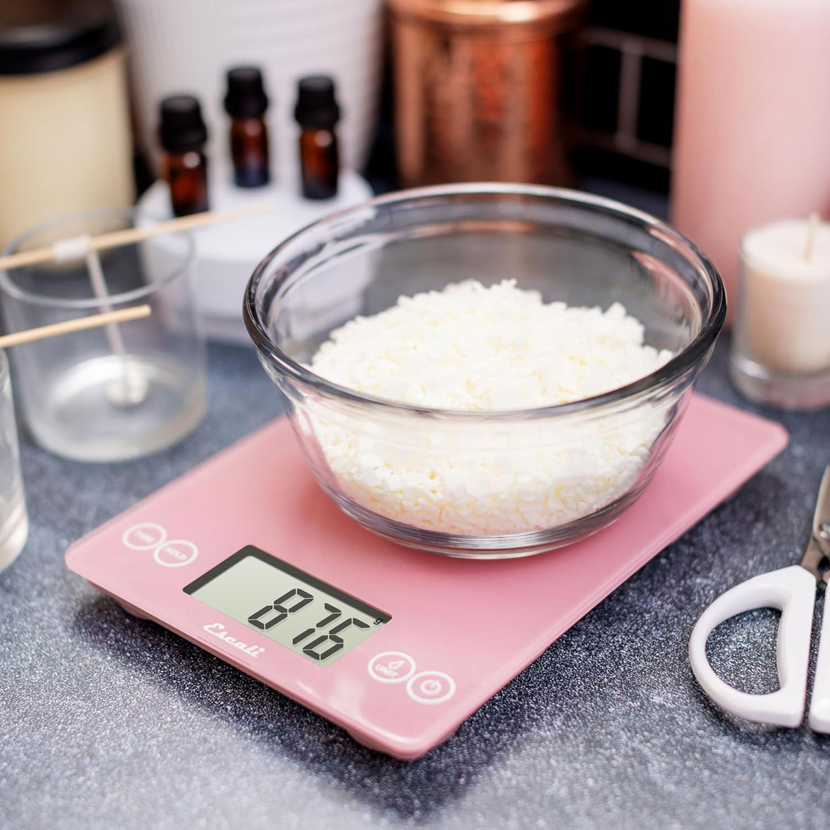 Escali Arti Classic Glass Digital Scale – Classic Pink