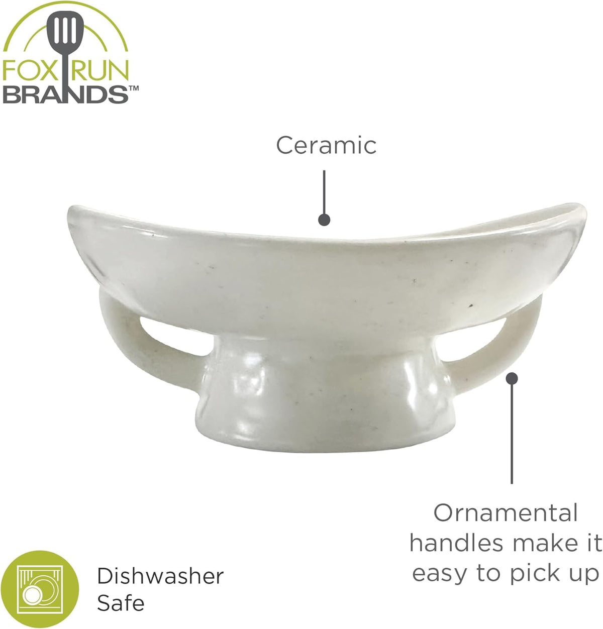 Fox Run Ceramic Fruit Bowl White