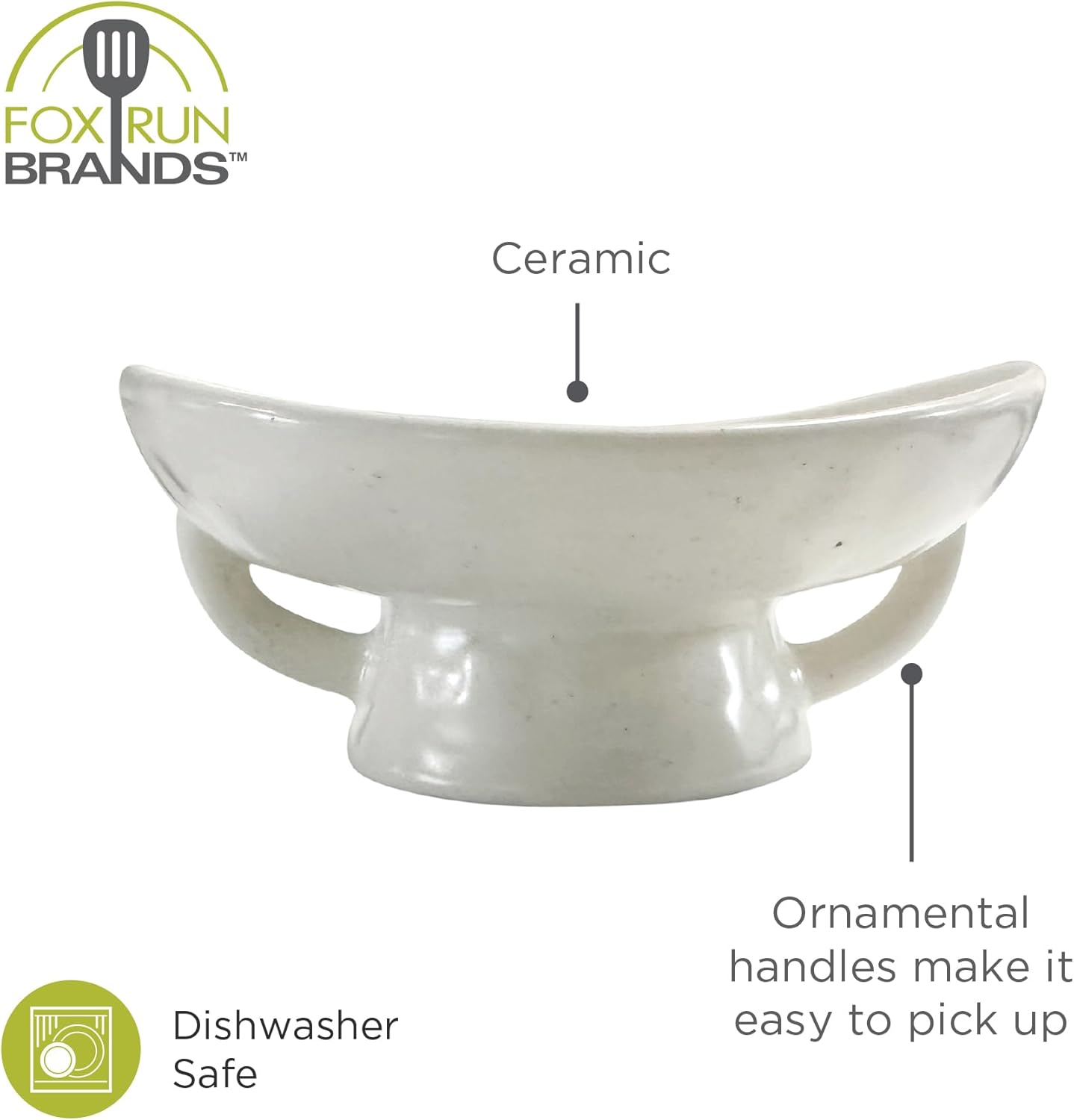 Fox Run Ceramic Fruit Bowl White