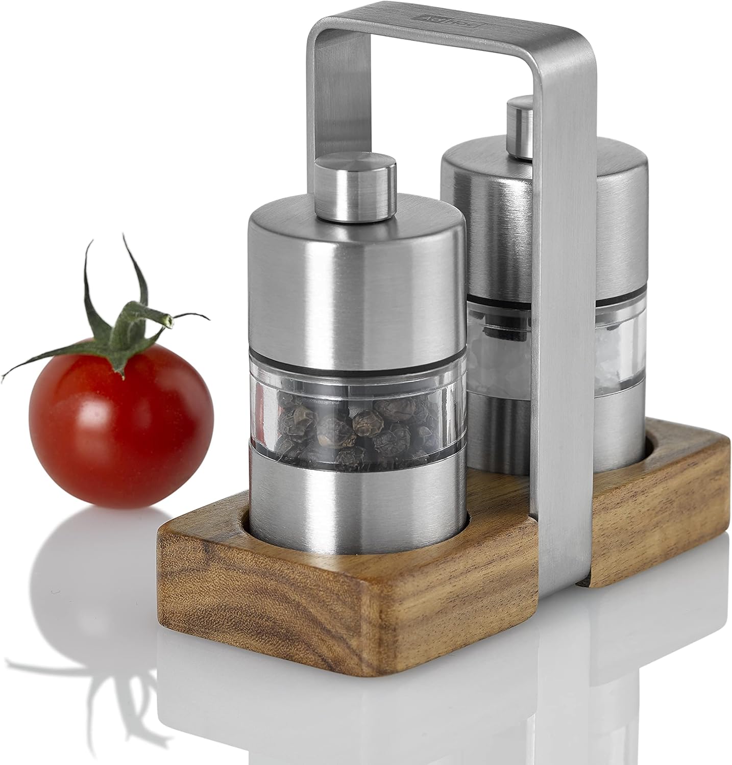 AdHoc Menage MiniMill Salt & Pepper Mill Set – 3.3" / 8.5 cm