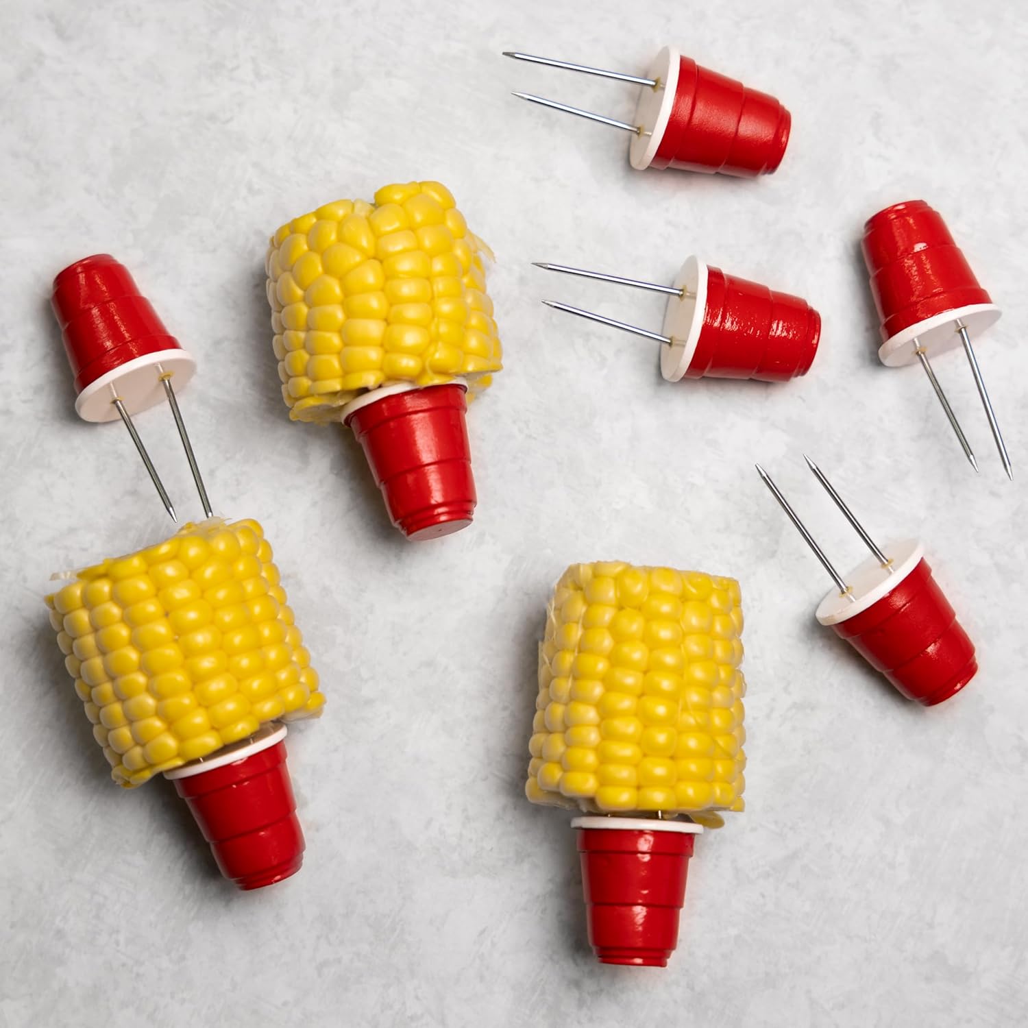 Outset Red Party Cup Corn Holders – 8 Piece Set