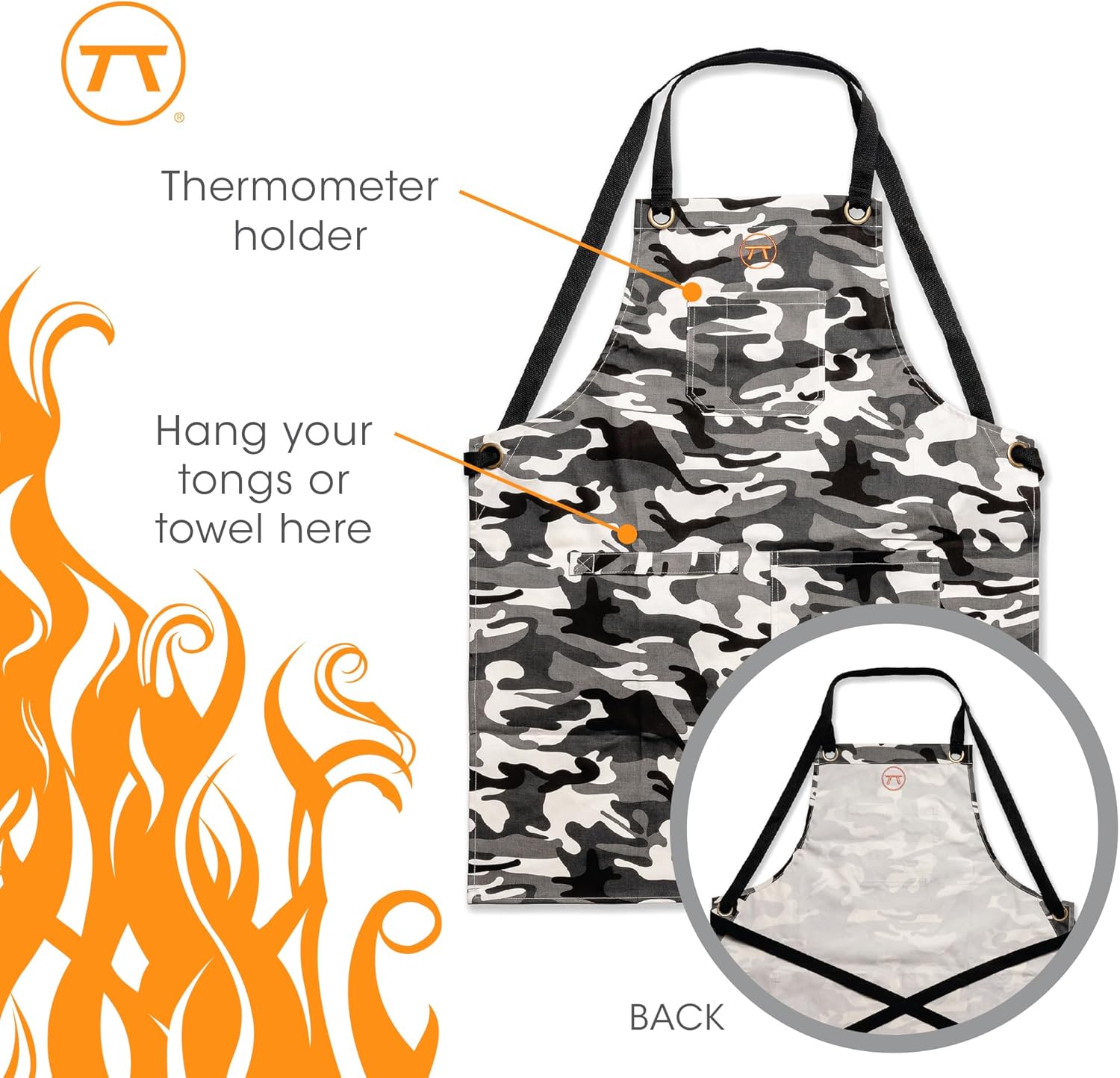 Outset Camo Grill Apron – Cotton Unisex Apron