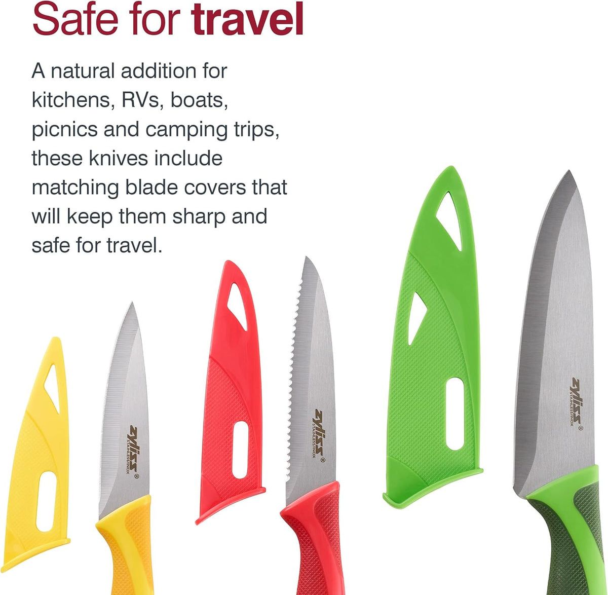 Zyliss Knife Set – 3pc (Paring / Serrated Paring / Utility) by Kitchen Niche