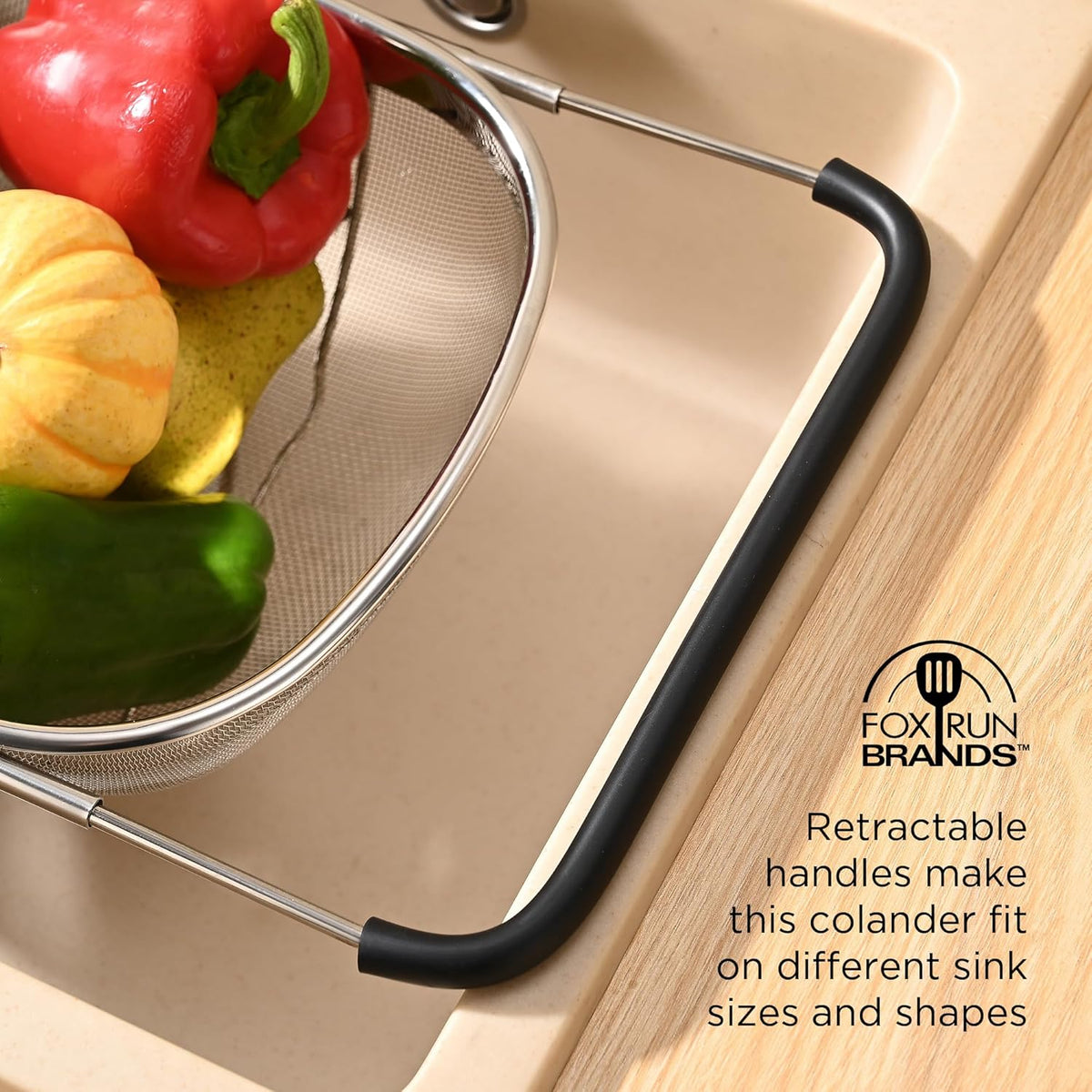 Fox Run Expandable Stainless Steel Colander