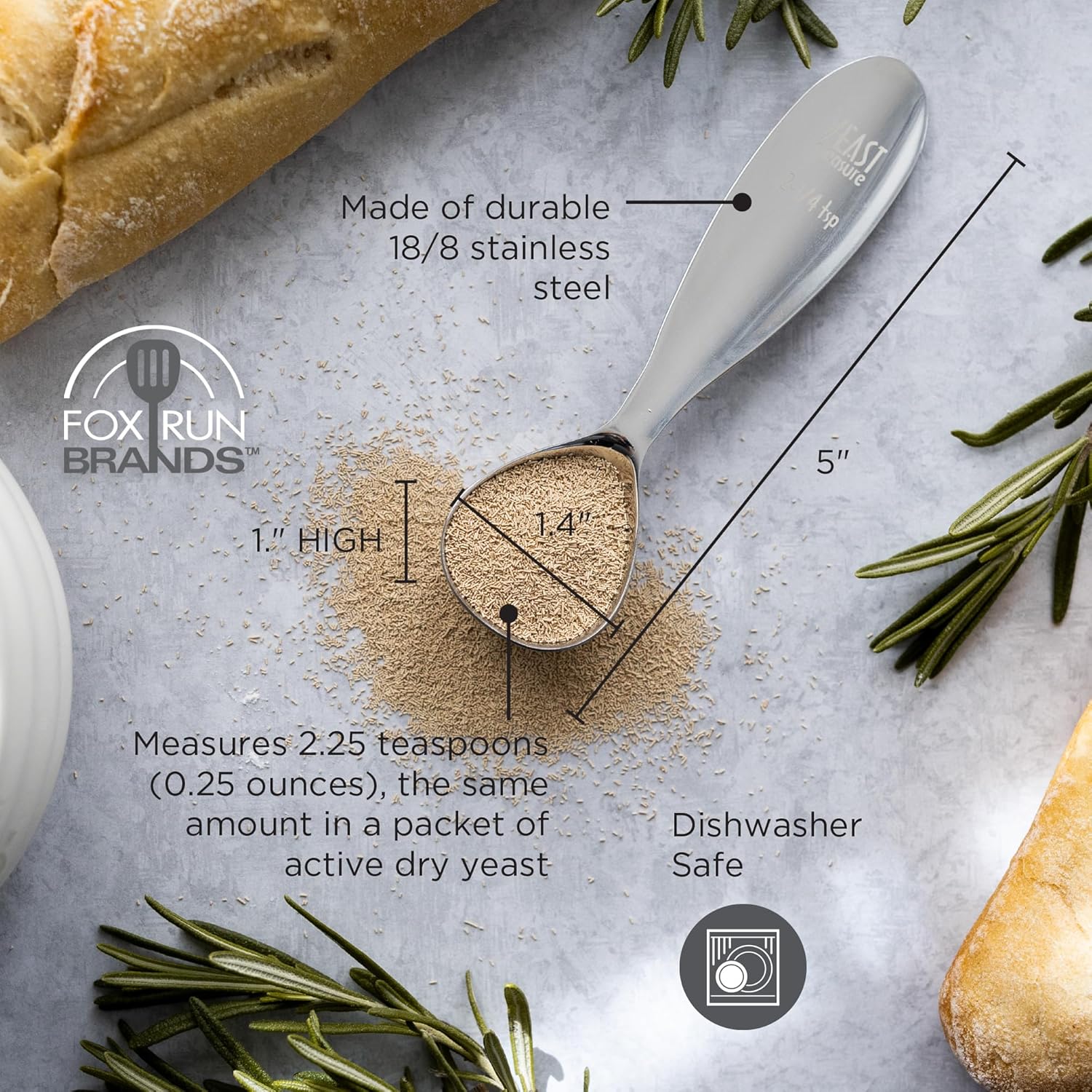 Fox Run Stainless Steel Yeast Spoon