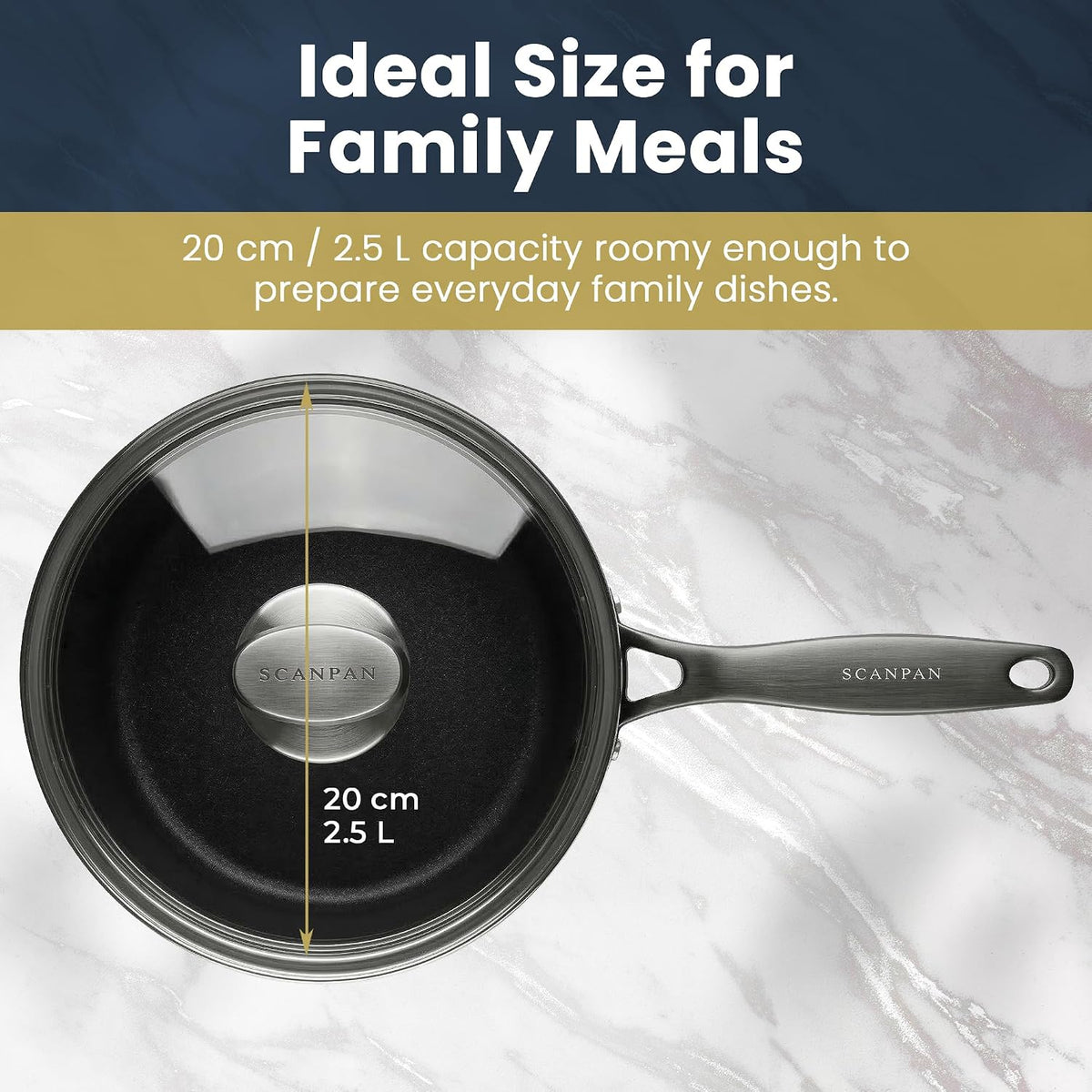 Scanpan Pro SB+ Induction Saucepan with Lid – 20 cm / 2.5 L