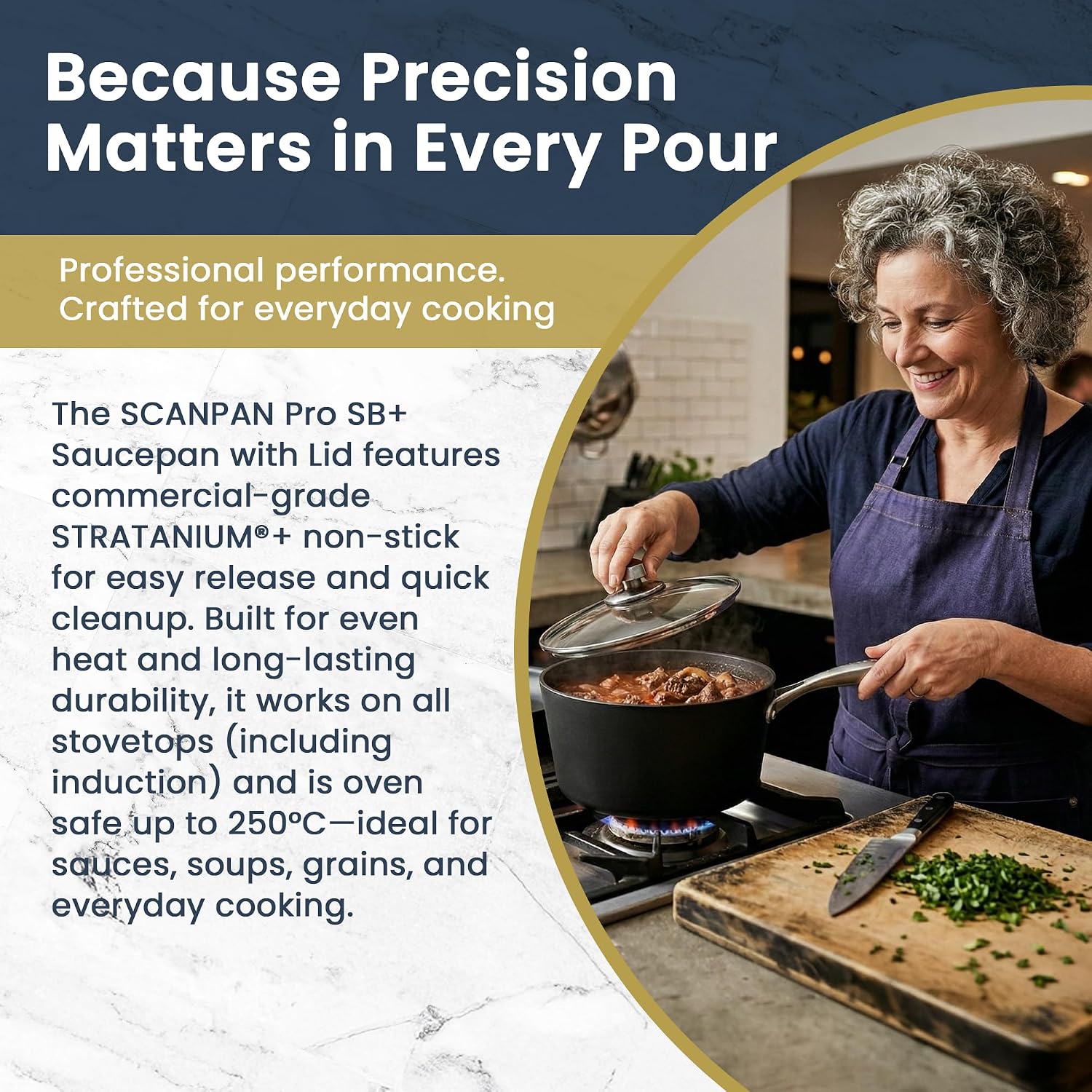Scanpan Pro SB+ Induction Saucepan with Lid – 20 cm / 2.5 L