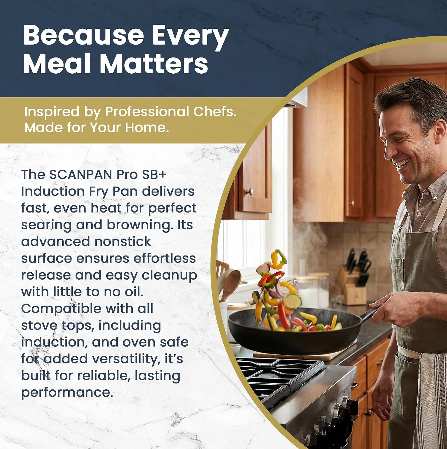 Scanpan Pro SB+ Induction Sauté Pan with Lid – 28 cm / 2.4 L