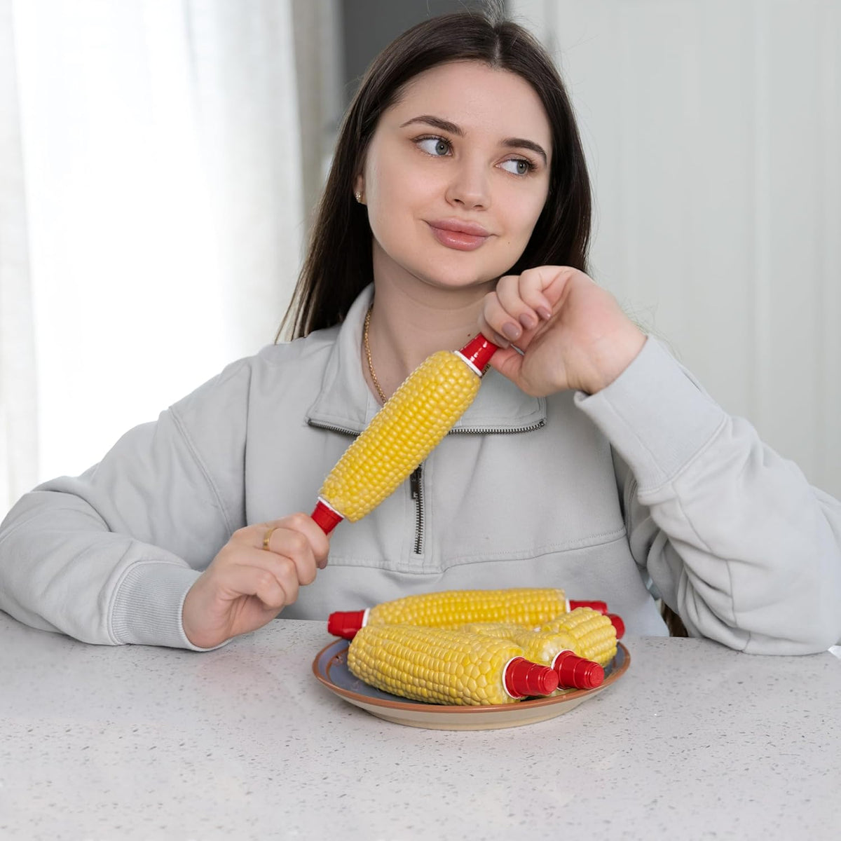 Outset Red Party Cup Corn Holders – 8 Piece Set