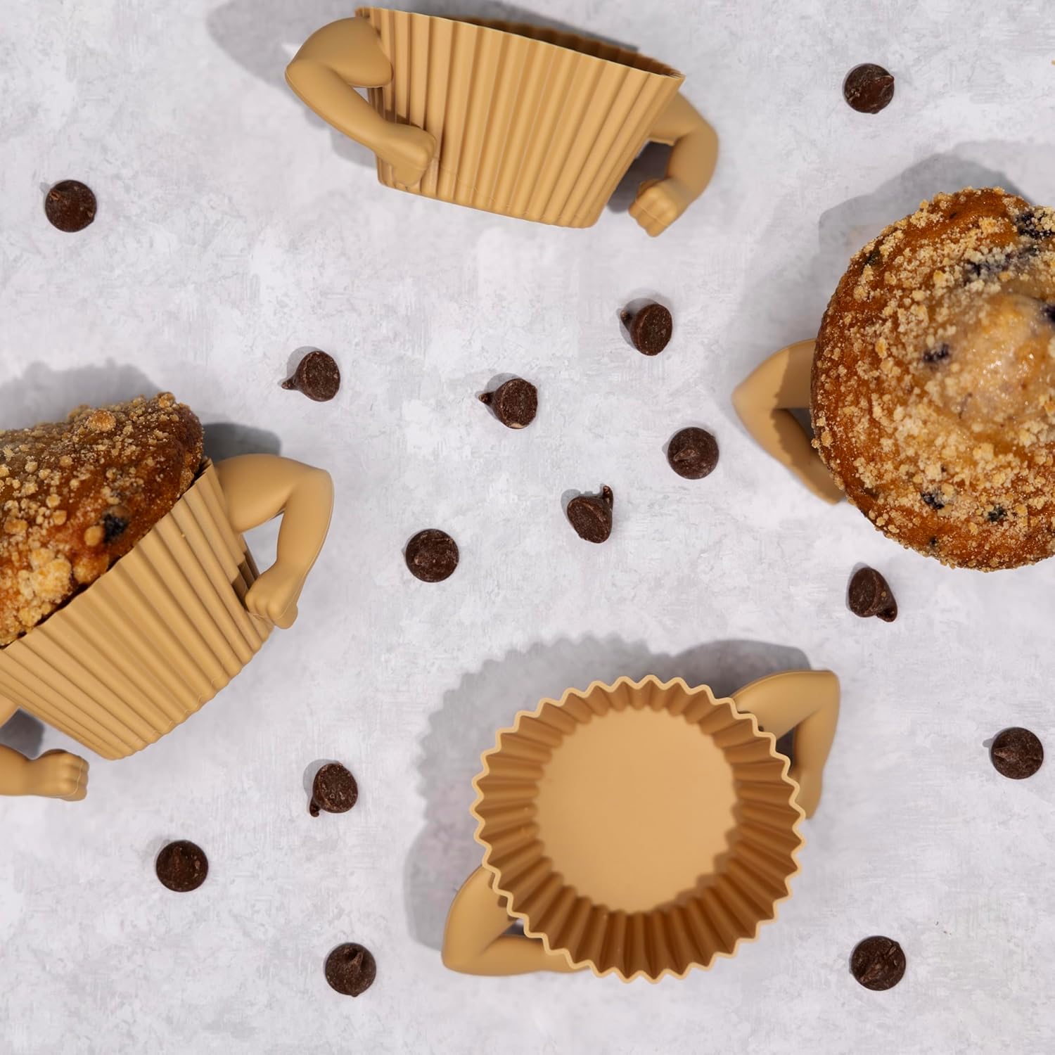 Pundit Stud Muffins Silicone Muffin Cups, Set of 4