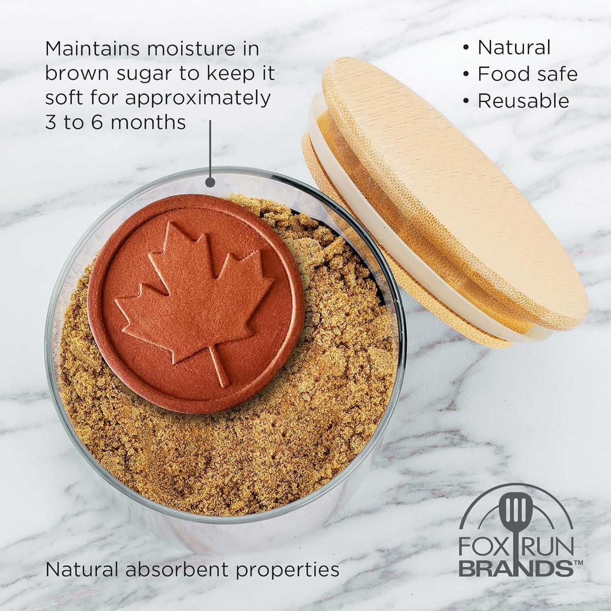 Fox Run Maple Leaf Sugar Keeper Set of 2