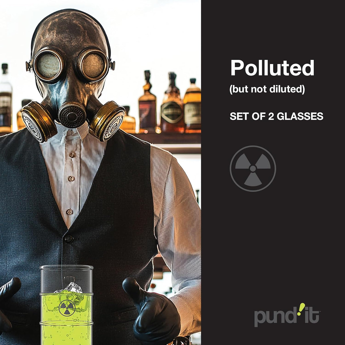 Pundit Polluted Shatter-Resistant Halloween Drink Glasses, Set of 2