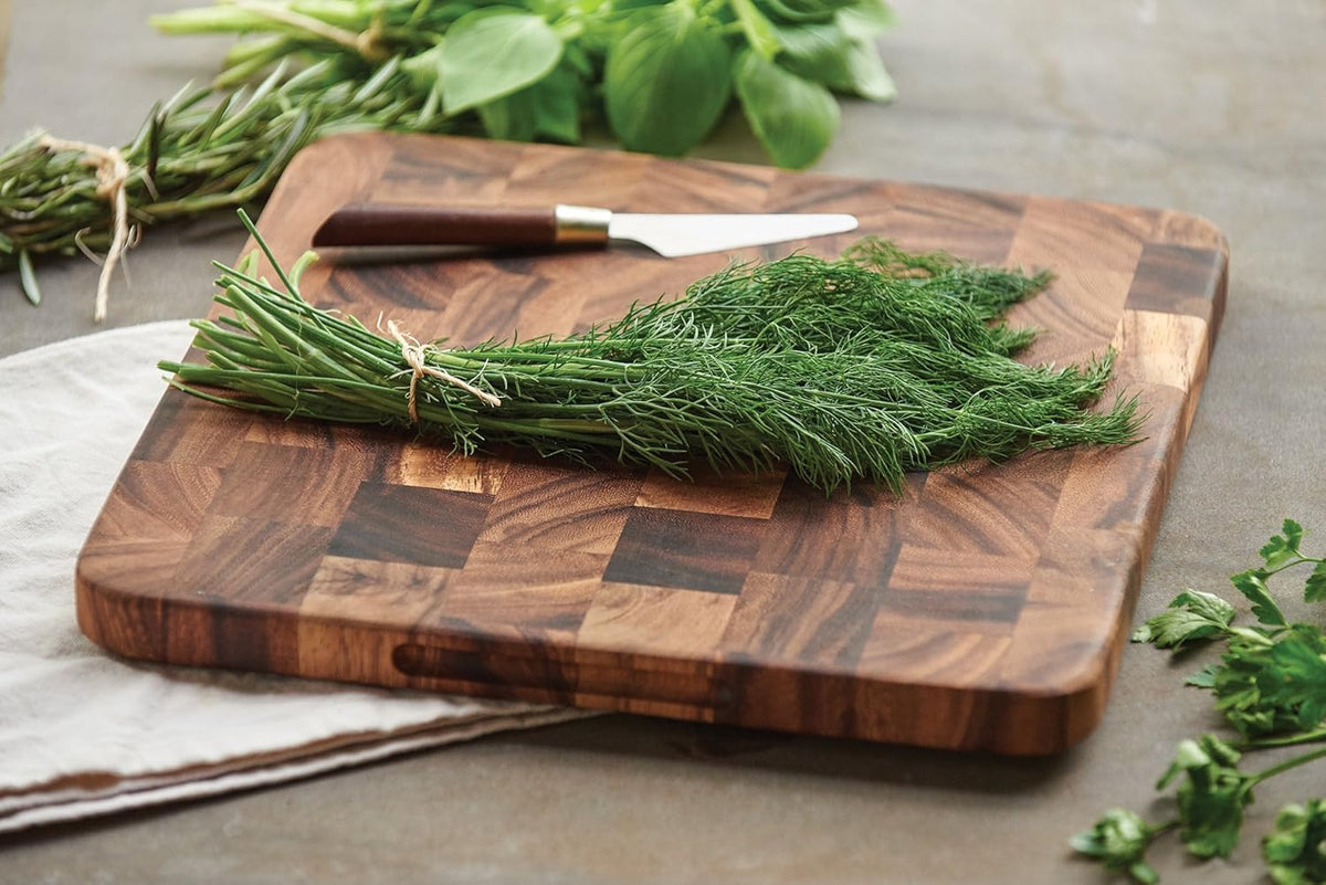 Oslo Square Utility Board – End Grain Acacia Wood
