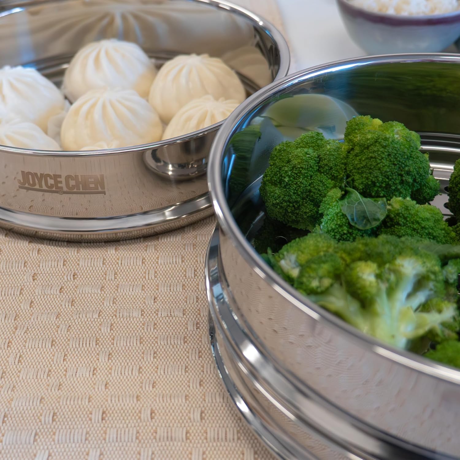 Joyce Chen 2-Tier Stainless Steel Steamer, 10-Inch