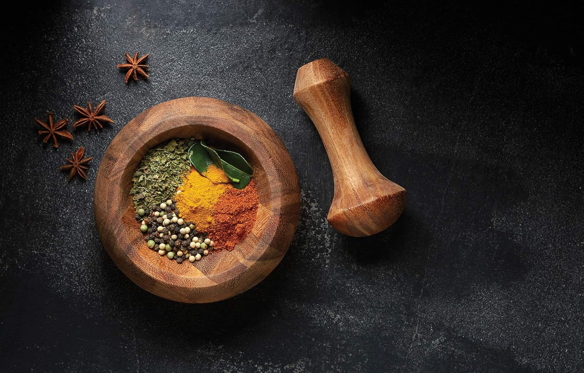 Ironwood Acacia Wood Mortar and Pestle Set