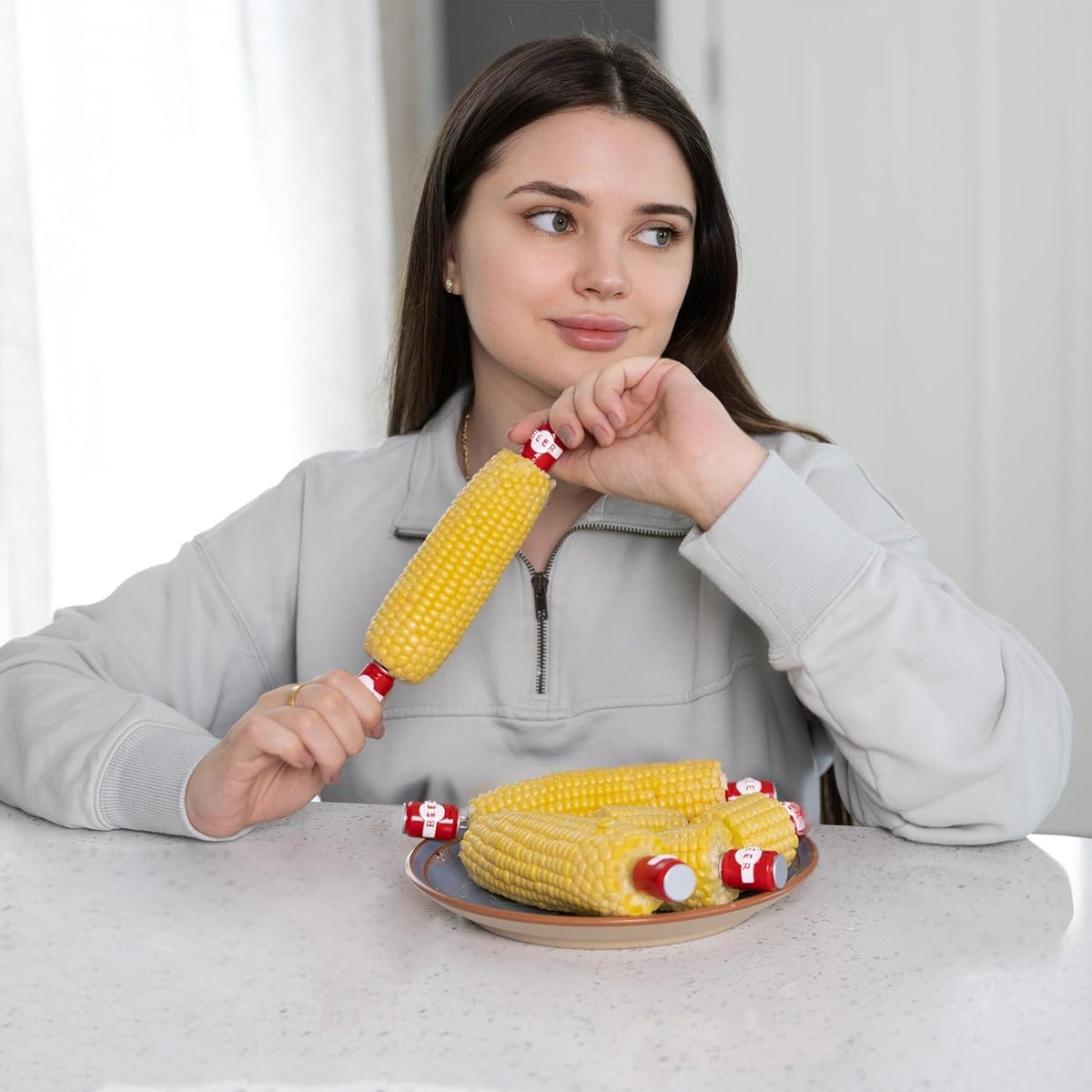 Outset Beer Can Corn Holders – 8 Piece Set