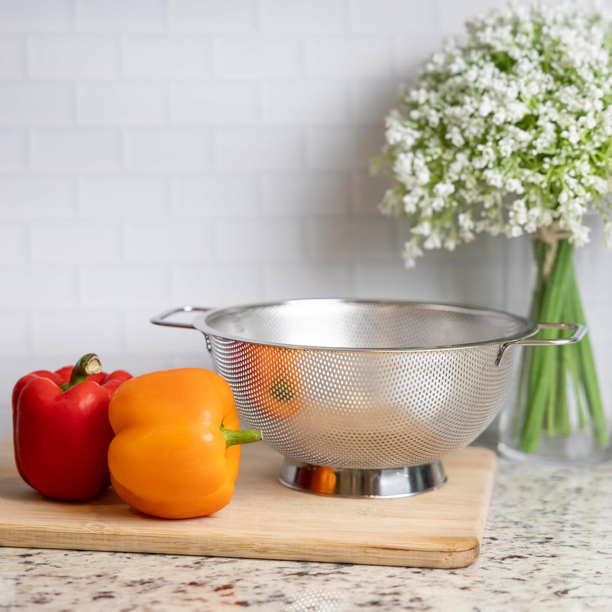 Fox Run Stainless Steel Pasta Strainer Colander