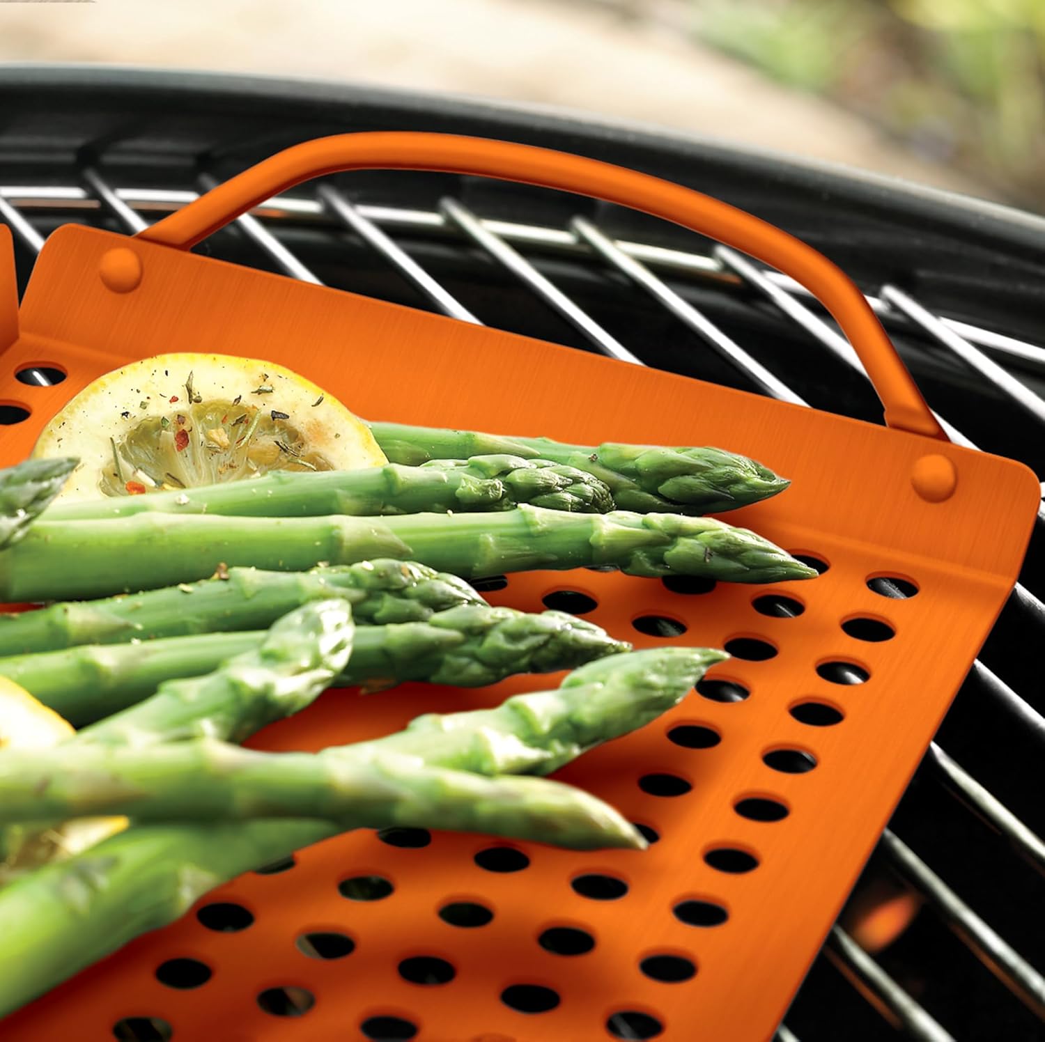 Outset Copper Non-Stick Grill Grid with Handles – 7" × 11"