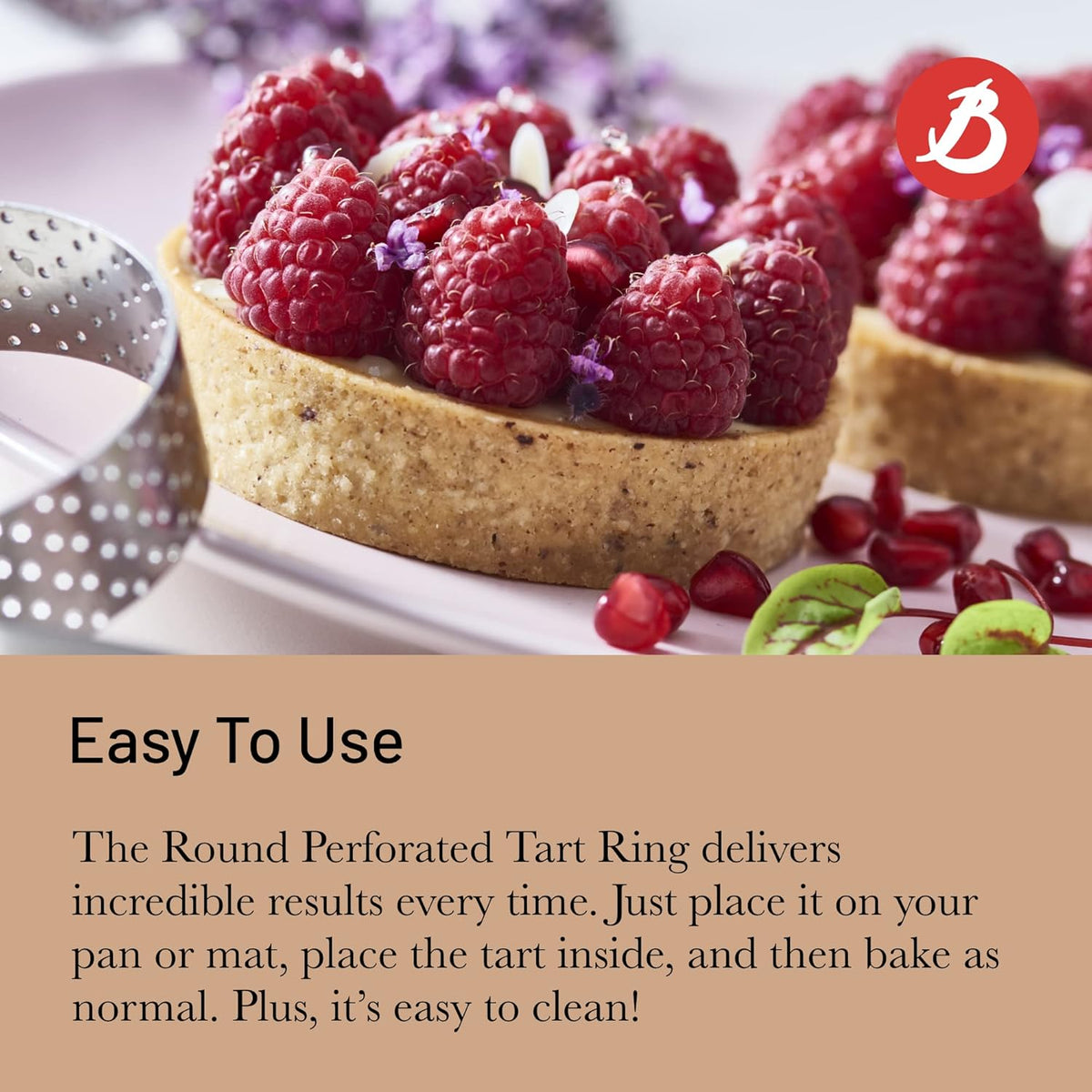 De Buyer Mini Perforated Tart Ring – 15.5 cm x 2 cm
